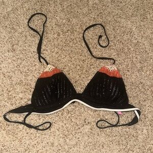 Victoria’s Secret Black Crochet Bikini Top